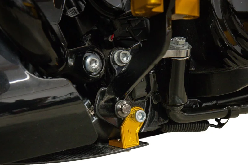 Thrashin Supply Co. PLATE SKID CARBON GLOSS W/GOLD