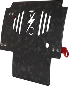 Thrashin Supply Co. PLATE SKID CARBON FORGED W/RED