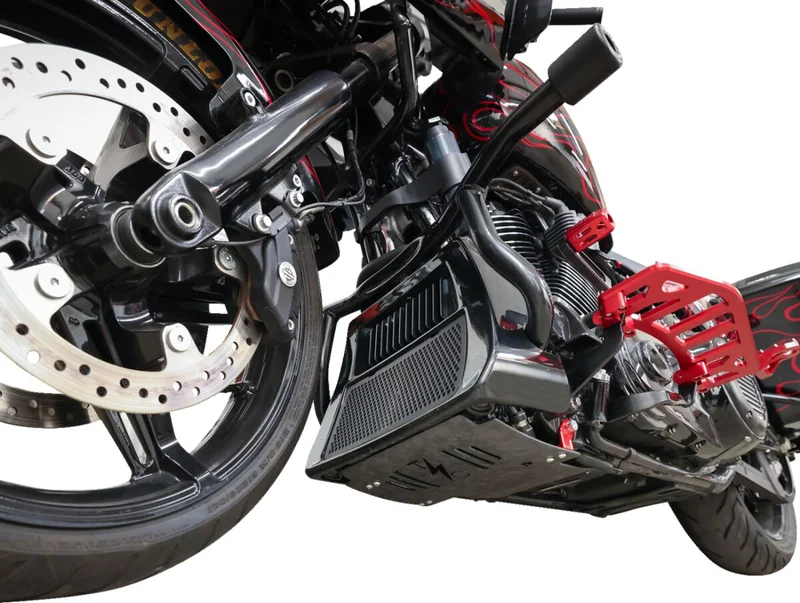 Thrashin Supply Co. PLATE SKID CARBON FORGED W/RED
