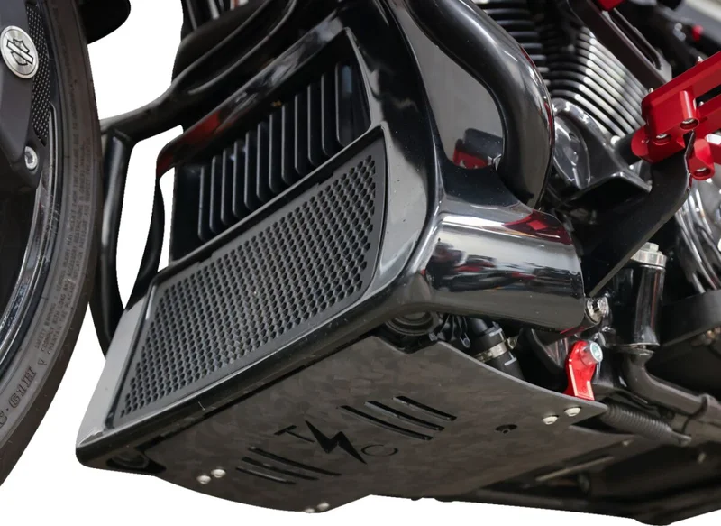 Thrashin Supply Co. PLATE SKID CARBON FORGED W/RED
