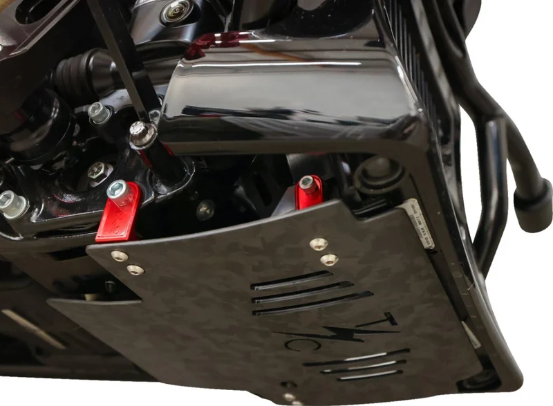 Thrashin Supply Co. PLATE SKID CARBON FORGED W/RED