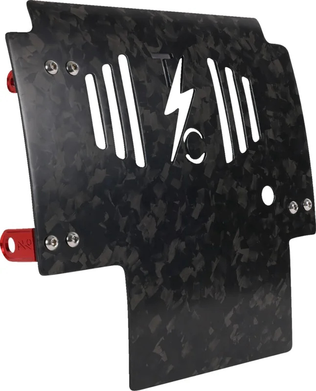 Thrashin Supply Co. PLATE SKID CARBON FORGED W/RED