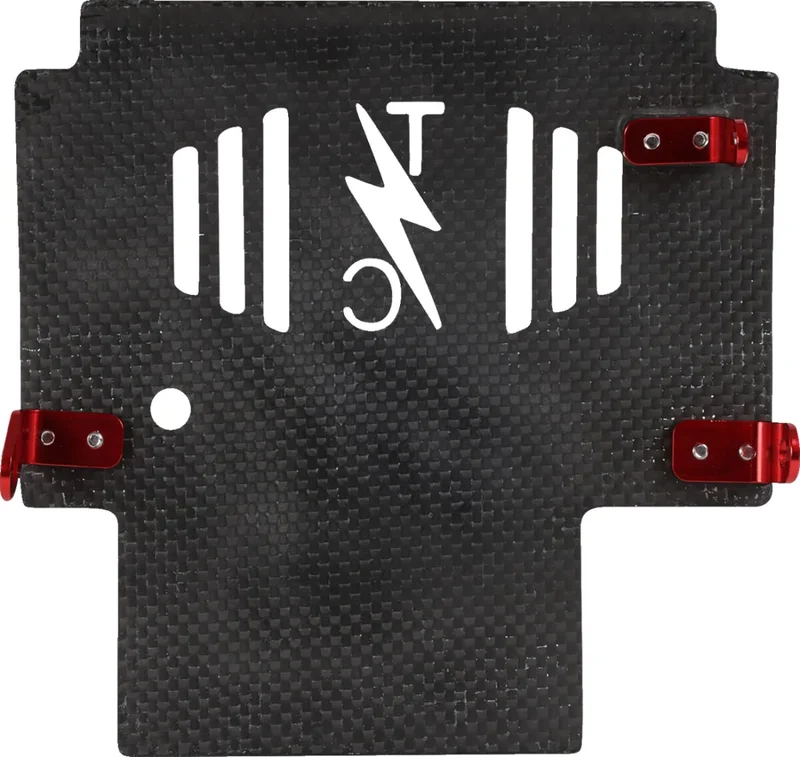 Thrashin Supply Co. PLATE SKID CARBON FORGED W/RED