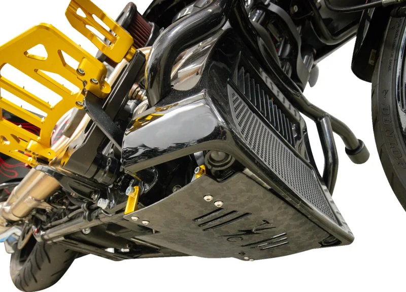 Thrashin Supply Co. PLATE SKID CARBON FORGED W/GOL