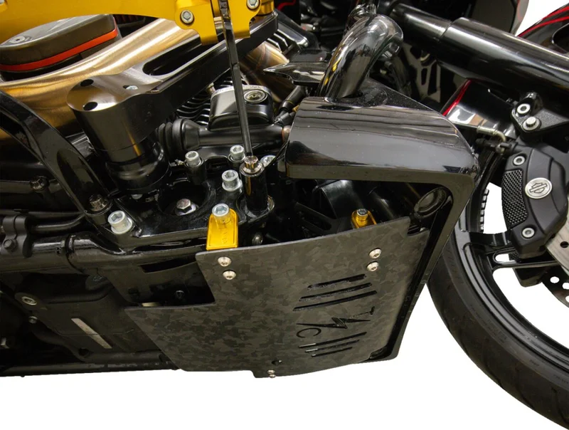 Thrashin Supply Co. PLATE SKID CARBON FORGED W/GOL