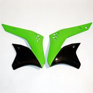 UFO RADIATOR COVERS KAWASAKI KXF250 BLACK/KX-GREEN