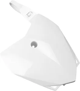 UFO FRONT NUMBER PLATE KAWASAKI KLX110 WHITE