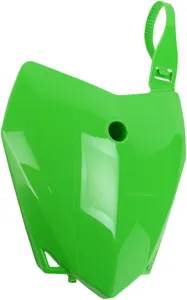 UFO FRONT NUMBER PLATE KAWASAKI KLX110 KX-GREEN