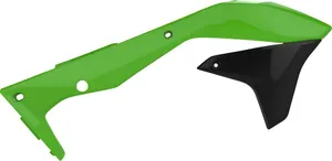 POLISPORT RADIATOR COVERS GREEN/BLACK