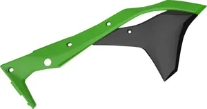 POLISPORT RADIATOR COVERS BLACK/GREEN