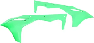 UFO RADIATOR COVERS KAWASAKI KXF250 FLUO GREEN