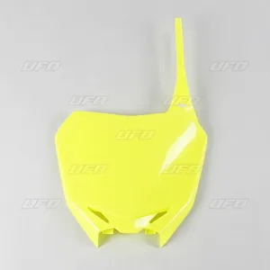UFO FRONT NUMBER PLATE SUZUKI RMZ250/450 FLUO YELLOW