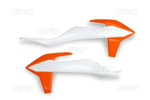 UFO RADIATOR COVER SX/SXF 19- ORANGE/WHITE