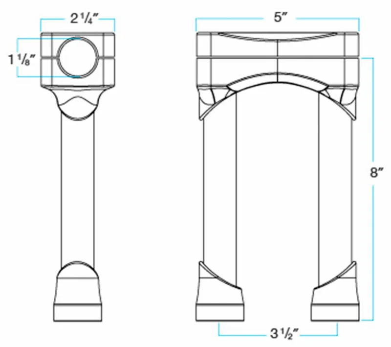 Biltwell RISER MURDOCK O/S CHR 8