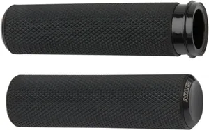 Arlen Ness GRIPS - KNURLED - TBW - BLACK