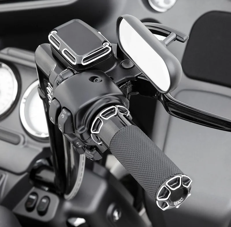 Arlen Ness GRIPS - BEVELLED - TBW - BLACK