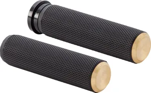 Arlen Ness GRIPS - KNURLED - TBW - BRASS