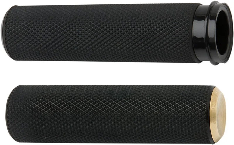 Arlen Ness GRIPS - KNURLED - TBW - BRASS