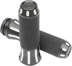 Drag Specialties GRIPS CUSTOM TBW BLK CUT