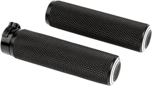 Arlen Ness GRIPS - DUAL RING - CABLE - BL