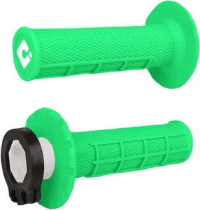 ODI MX V2 LOCK-ON HALF-WAFFLE GRIP FLO GREEN
