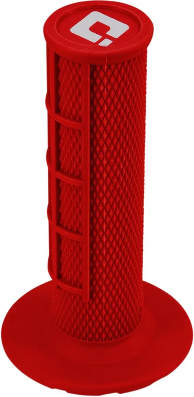 ODI MX V2 LOCK-ON HALF-WAFFLE GRIP RED