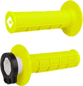 ODI MX V2 LOCK-ON HALF-WAFFLE GRIP FLO YELLOW