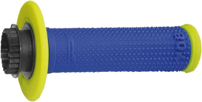 PRO GRIP 708 OFFROAD SINGLE DENSITY LOCK ON GRIPS FLUO YELLOW/BLUE