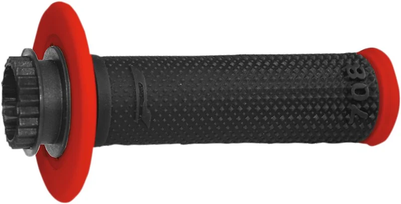 PRO GRIP 708 OFFROAD SINGLE DENSITY LOCK ON GRIPS RED/BLACK
