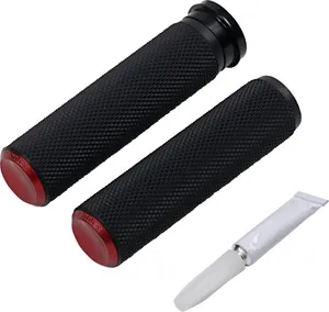 Arlen Ness GRIPS - KNURLED - TBW - RED