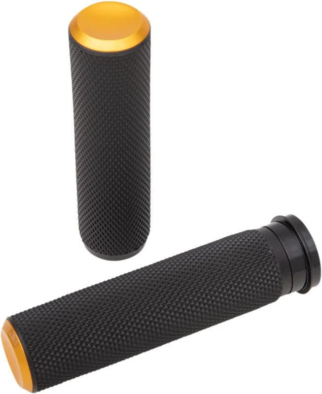 Arlen Ness GRIPS - KNURLED - TBW - GOLD