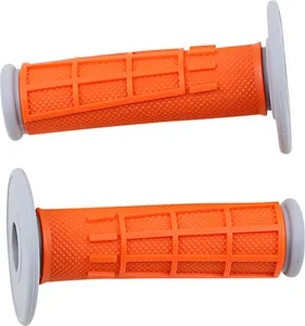 MOOSE OFFROAD HARD-PARTS Orange Half Waffle Compound Grips