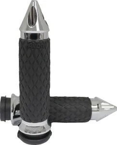 Avon Grips Diamond Contour Grips<br><ul><li>Feature an ergonomic seamless rubber grip technology</li><li>Billet aluminum end caps and collars</li><li>Matching pegs sold separately</li><li>Made in the U.S.A.</li></ul>