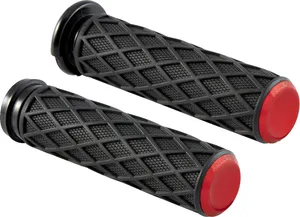 Arlen Ness GRIPS - DIAMOND - TBW - RED