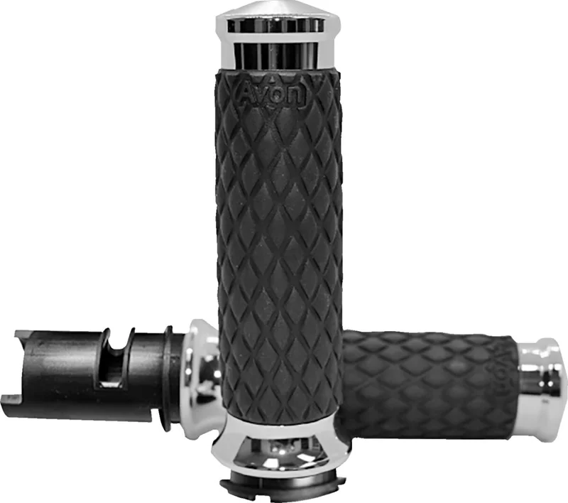 Avon Grips Grip set, Diamond Contour Air SS. Domed. Chrome