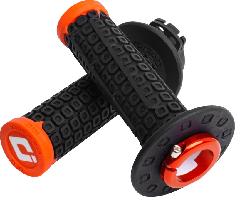 ODI Nomad Lock-On Grips - Off-Road - Black/Orange/Orange