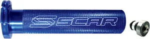 SCAR ALUMINUM THROTTLE TUBE & BEARING BLUE