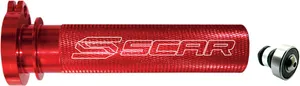 SCAR RACING ALUMINUM THROTTLE TUBE & BEARING RED