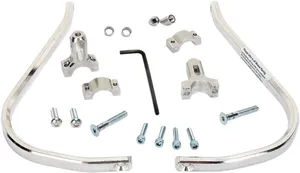 MOOSE OFFROAD HARD-PARTS ALUMINIUM HANDGUARDS SILVER 1 1/8"