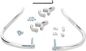 MOOSE OFFROAD HARD-PARTS ALUMINIUM HANDGUARDS SILVER 1 1/8"