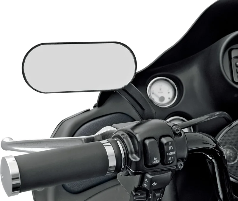 Drag Specialties MIRROR OVAL HOTOP FLATBLK