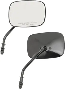 Drag Specialties MIRRORS RECT BLK SHRT