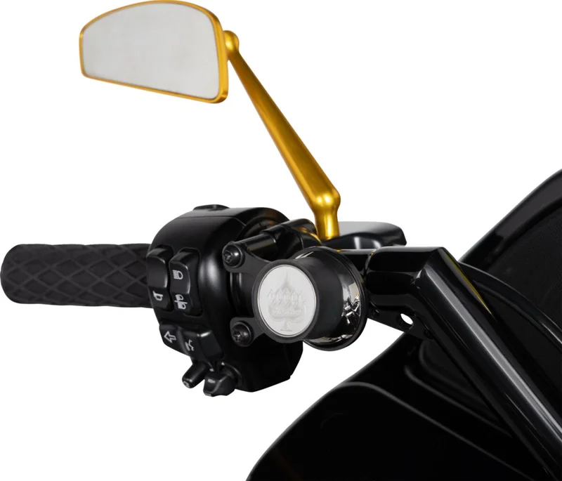 Arlen Ness Ness, Tearchop mirror left. Gold