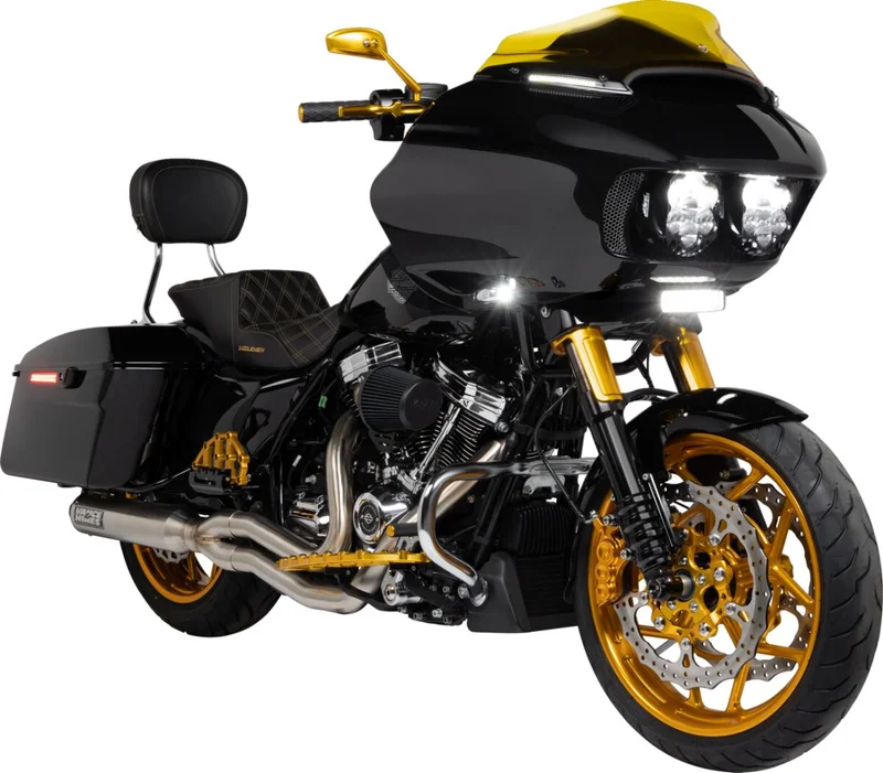Arlen Ness Ness, Tearchop mirror right. Gold