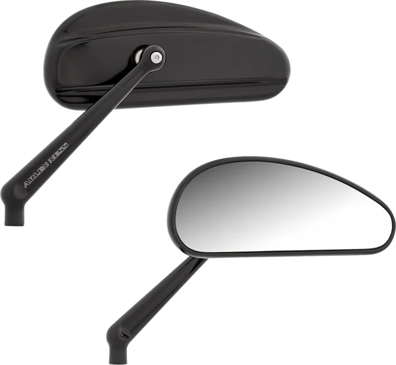 Arlen Ness Ness, Downdraft forged mirror set. All black