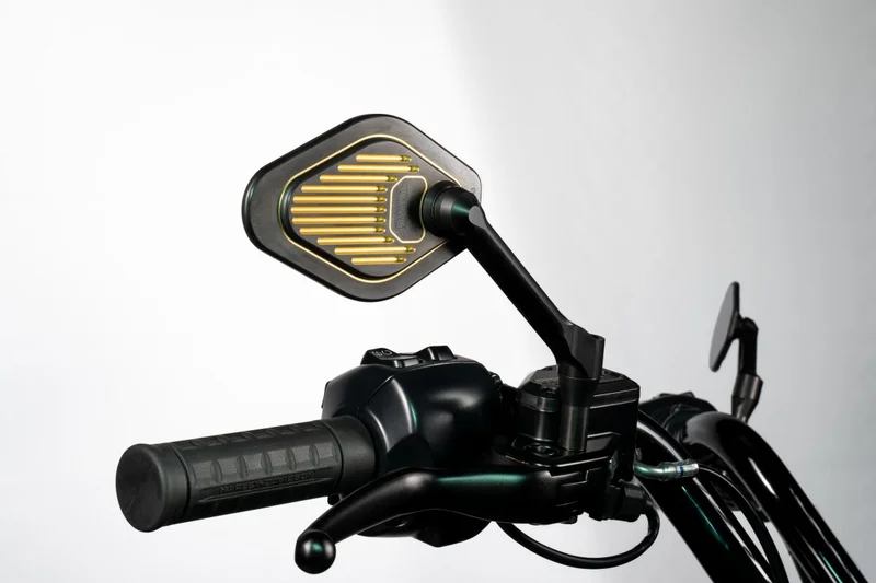 Drag Specialties MIRROR ADJUSTABLE LONG STEM BL