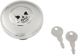 Drag Specialties CAP VNT W/LOCK SKL CHR