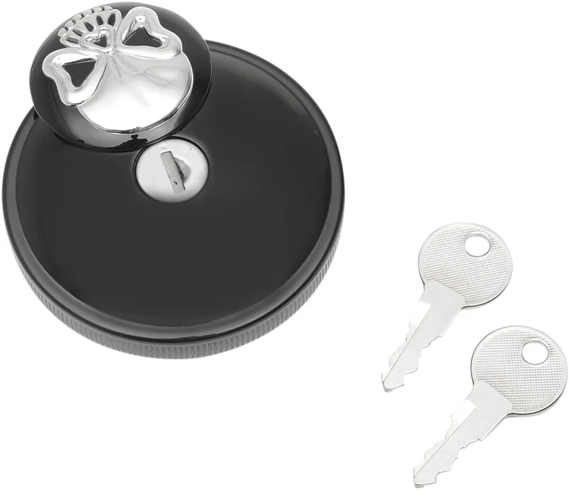 Drag Specialties CAP VNT W/LOCK SKL BLK