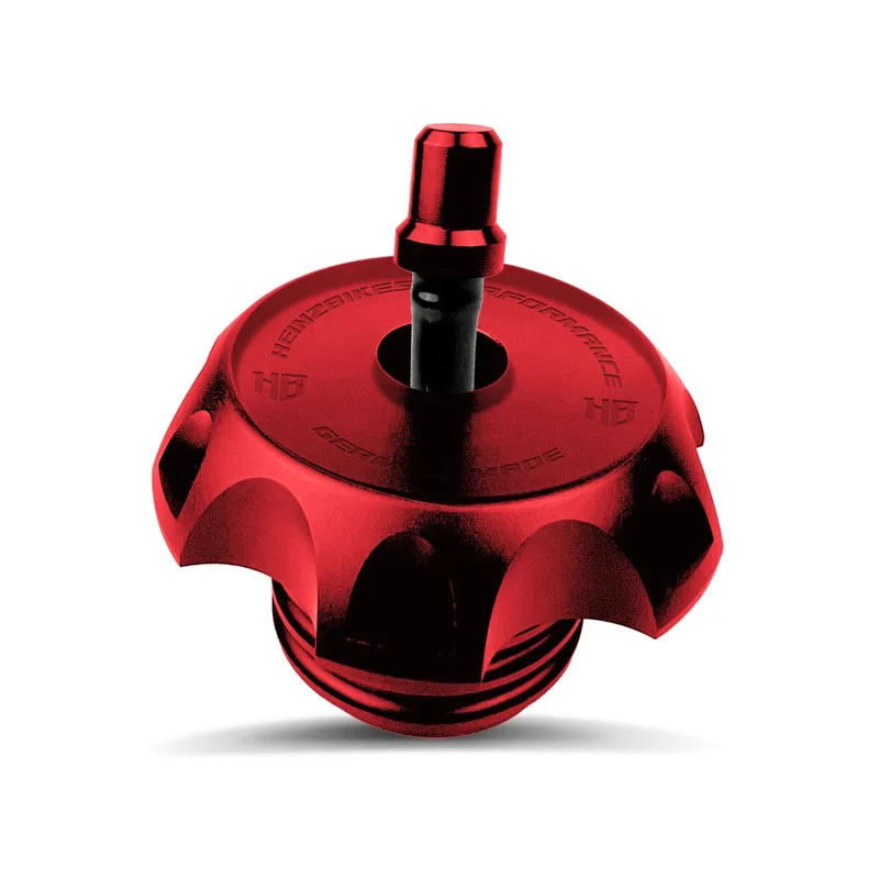 HeinzBikes Performance vented gas cap. Red