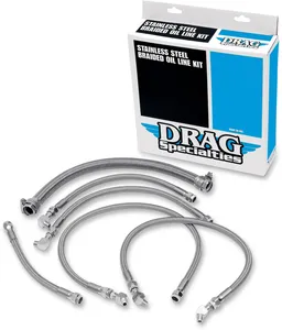 Drag Specialties SS OIL LINE KIT87-89 ST
